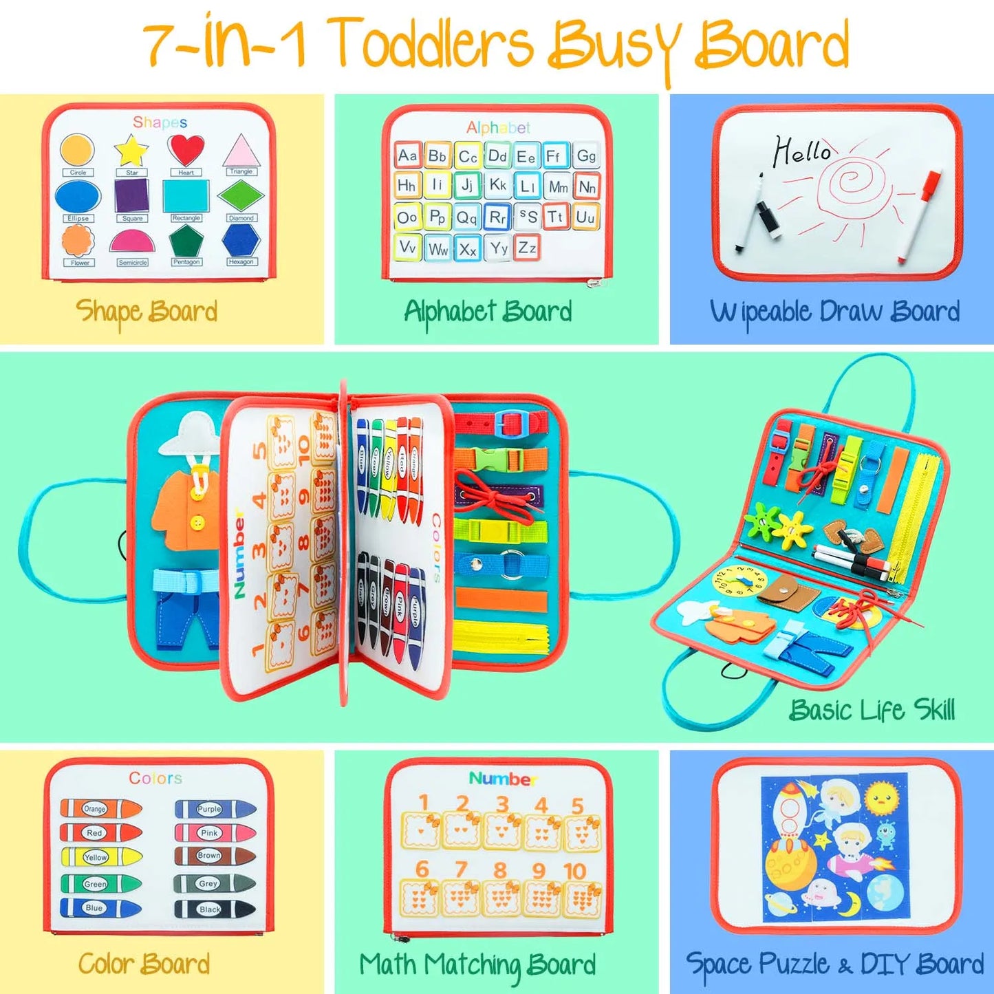 Montessori Educational Sensory Board