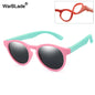 WarBlade Round Polarized Kids Sunglasses Silicone Flexible Safety Children Sun Glasses Fashion Boys Girls Shades Eyewear UV400