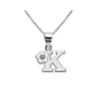 My Shape Initials Flower Letter Name Necklace for Girls Children's Alloy Crystal Flower A-Z Alphabet Pendant Chain Kids Jewelry