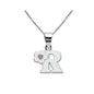 My Shape Initials Flower Letter Name Necklace for Girls Children's Alloy Crystal Flower A-Z Alphabet Pendant Chain Kids Jewelry