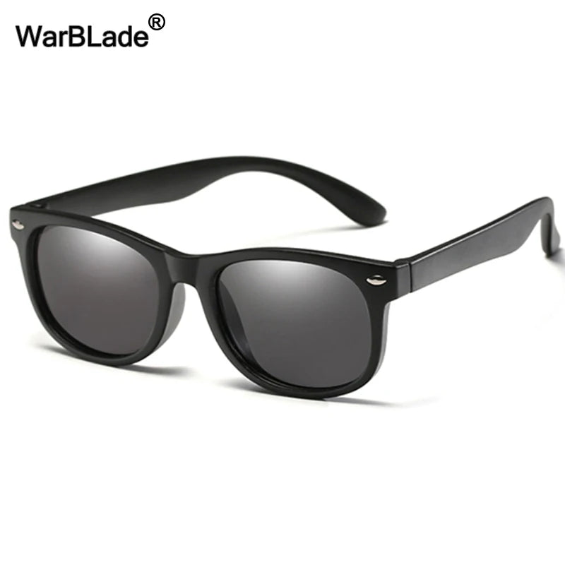 WarBlade Round Polarized Kids Sunglasses Silicone Flexible Safety Children Sun Glasses Fashion Boys Girls Shades Eyewear UV400