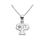 My Shape Initials Flower Letter Name Necklace for Girls Children's Alloy Crystal Flower A-Z Alphabet Pendant Chain Kids Jewelry