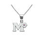 My Shape Initials Flower Letter Name Necklace for Girls Children's Alloy Crystal Flower A-Z Alphabet Pendant Chain Kids Jewelry