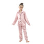 New Children Silk Satin Pyjamas Set Baby Sleepwear Pijama Solid color Pajamas Suit Boys Girls Sleep Set Autumn Kids Loungewear