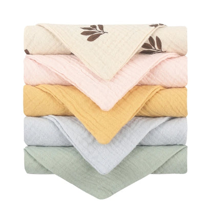 5pcs/Set Square Cotton Baby Face Towel Handkerchief Soft Absorbent Gauze Baby Towel Kids Feeding Bibs Burp Cloths Washcloth