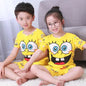 New Children's Clothing Summer Boys And Girls Pajama Set Cartoon Short Sleeved Shorts Set Pajama Home Clothing