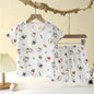 New Summer Children Home Clothing Pajamas Baby Underwear Set Thin Section Kids Clothes Boys Girls Two-piece Clothe Set