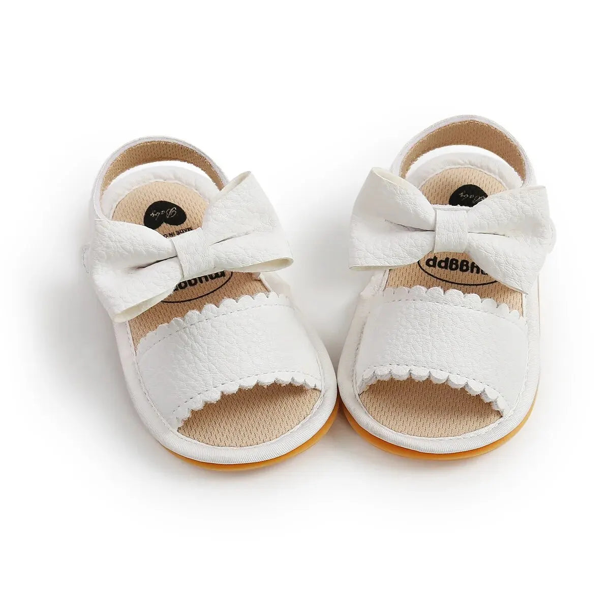 Meckior Summer Baby Shoes Toddler Flats Baby Sandals Soft Rubber Sole Anti-Slip Bowknot Crib First Walker Baby Boys Girls Shoes