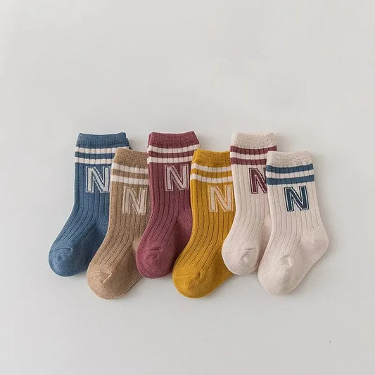 3 Pairs Baby Letter Socks