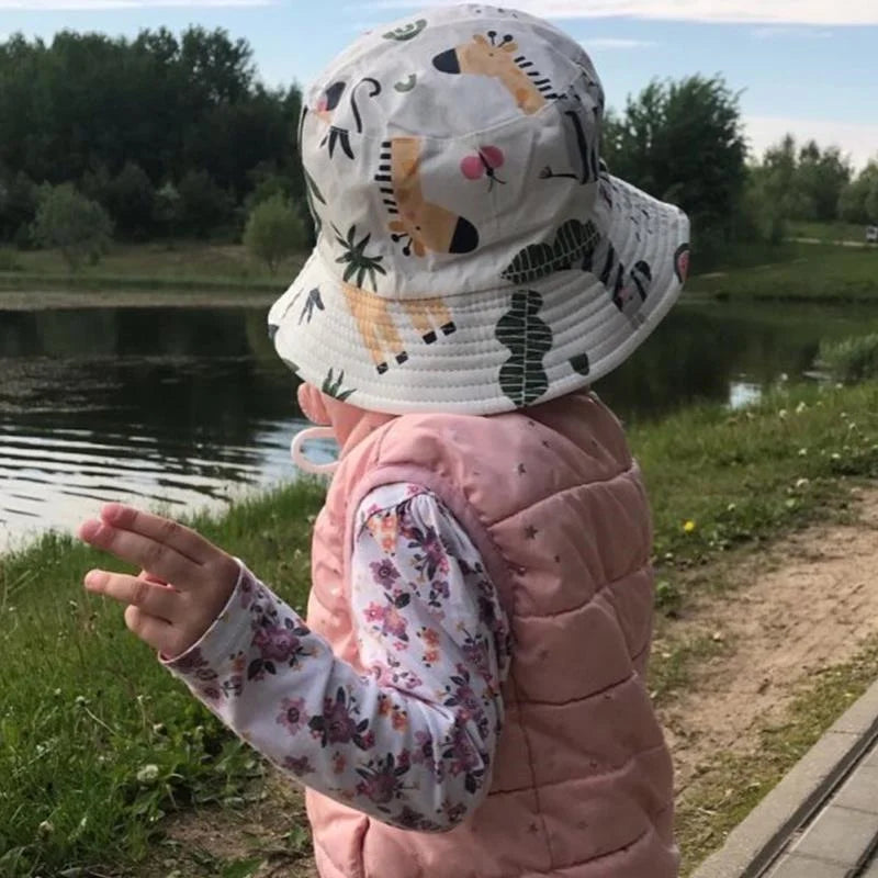 Summer Panama Baby Girls Hat Autumn Cartoon Boys Fisherman Hat Baby Sun Hat Outdoor UV Bucket Hat for Kids Toddler Bonnets