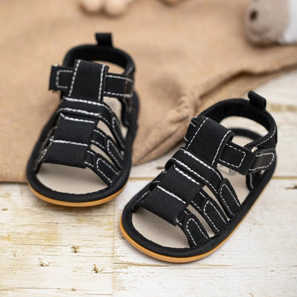 Meckior Summer Baby Shoes Baby Boy Girl Sandal Non-slip Rubber Sole Infant First Walkers Toddler Casual Baby Boy Garden Sandals