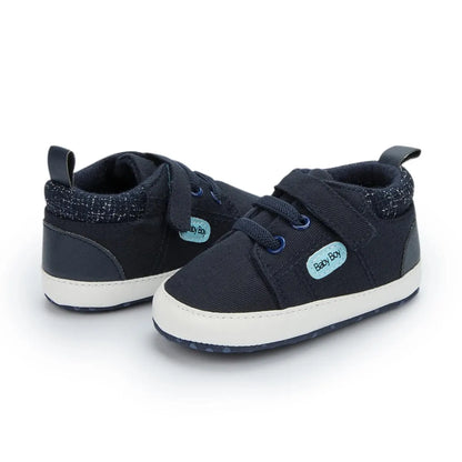 Meckior Baby Casual Canvas Sneakers High Gang Sports Baby Boys Girls Shoes Anti-slip Soft Sole First Walkers Crib Casual Shoes