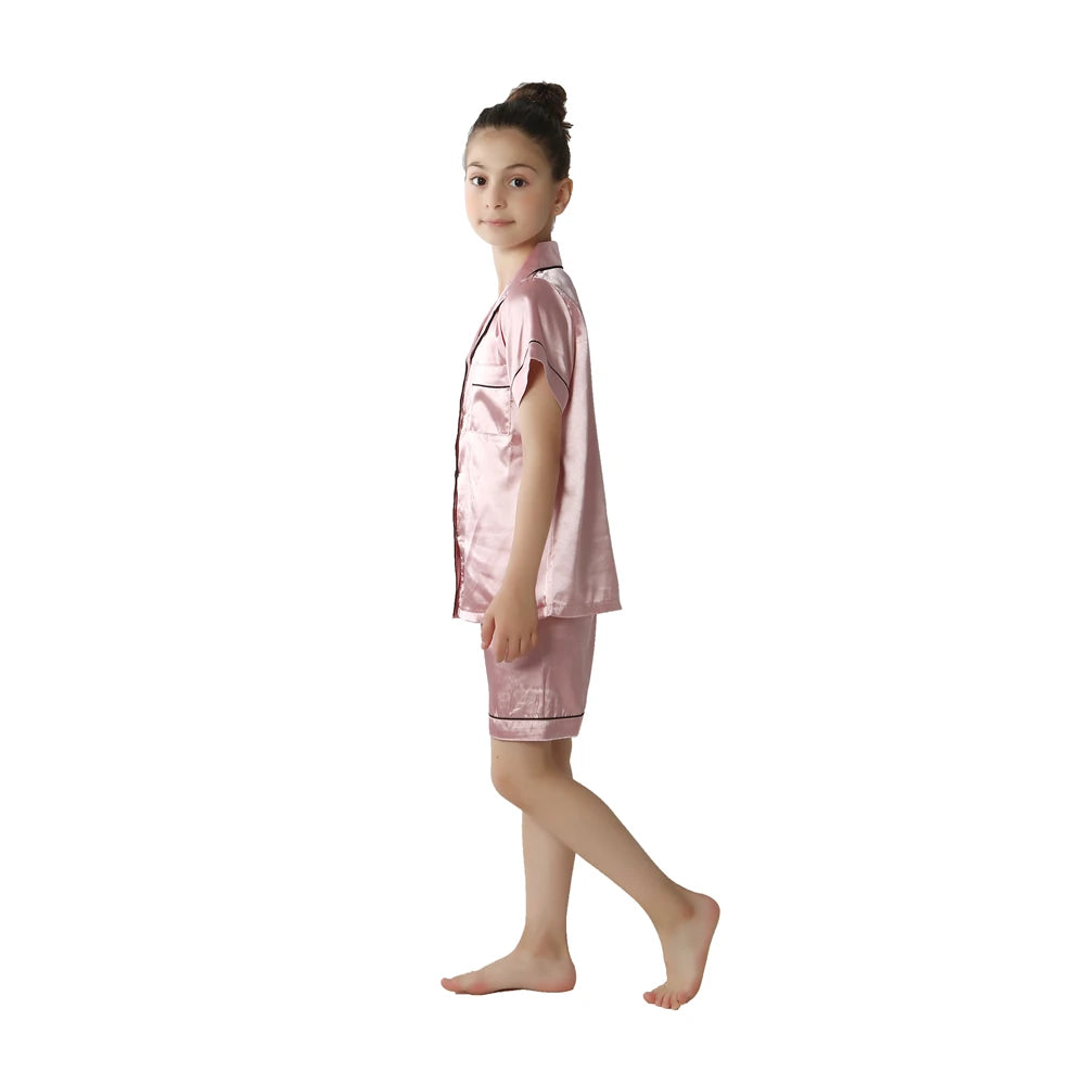 Kids Satin Silk Pajama Sets