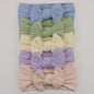 5Pcs Baby Bows Headbands Lot Elastic Knit Newborn Baby Girl Headband Set Children Turban Kids Hair Bands Baby Hair Accessories