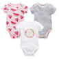 Baby Girls Clothes 3 6 pcs/lot pour nouveaux Cotton Short Sleeve Girl Bodysuit 0-12 Months Newborn Boys Clothing Toddler