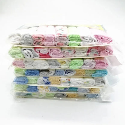 8 Pieces of Baby Bath Towel Soft Face Natural Cotton Feeding Absorbent Small Handkerchief Bib Saliva Towel Baby Shower Gift