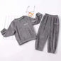 Coral Velvet Super Soft Pajamas Sets for Kids Boys Girls Long Sleeves Pants Lazy Children Sleepwear Sets Solid Nightwear Suits