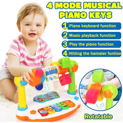 Baby Rotating Piano Keyboard with Light Sound