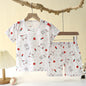 New Summer Children Home Clothing Pajamas Baby Underwear Set Thin Section Kids Clothes Boys Girls Two-piece Clothe Set